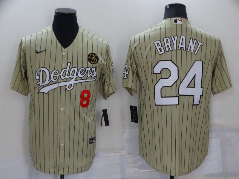 Men Los Angeles Dodgers #24 Bryant green Stripe Game Nike 2022 MLB Jersey